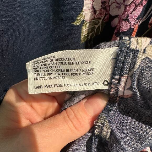 Xhiliration size small floral sundress Cutouts Pretty Cottage Boho Mini Micro - Picture 8 of 9